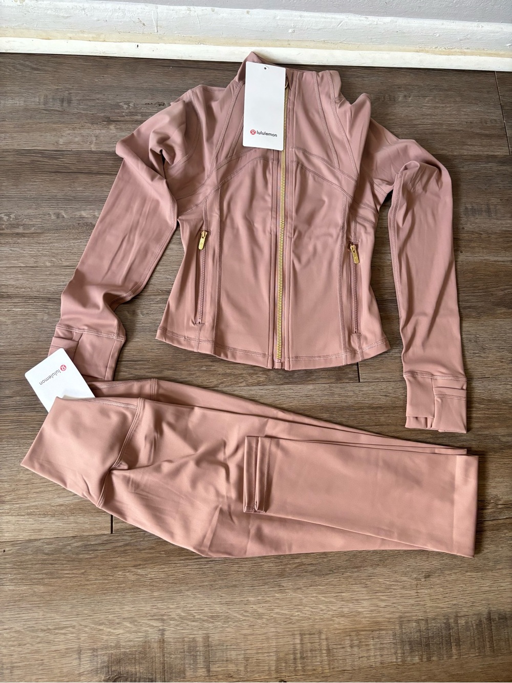 lululemon athletica Rose Blush Track Jacket and High-Rise Joggers